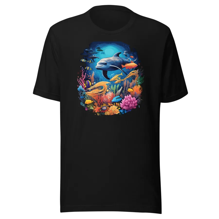 Deep Sea Dolphin on Black